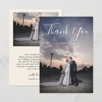 Simple Script Modern Wedding Photo Tack Kort