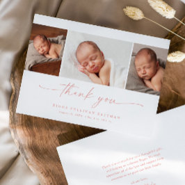 Simple Script Photo Collage Baby Tack Kort