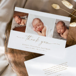 Simple Script Photo Collage Baby Tack Kort