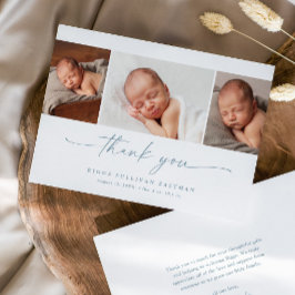 Simple Script Photo Collage Baby Tack Kort