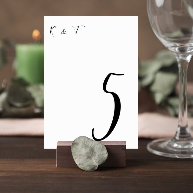 Simple Script Wedding Table Numbers Bordsnummer (Skapare uppladdad)