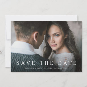 Simple Serif Elegant klassisk text och foto Spara Datumet