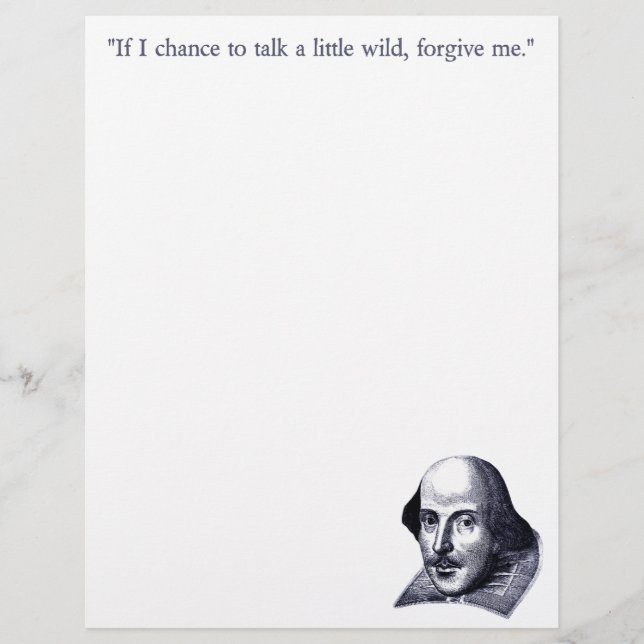 Simple Shakespeare Letterhead (Framsida)