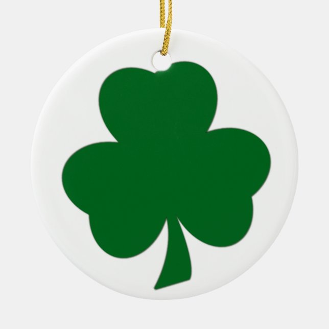Simple Shamrock Ceramic Ornament (Framsidan)