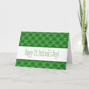 Simple Shamrock Mönster Greeting Card Kort
