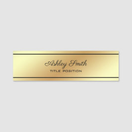 Simple Shiny Guld-bakgrund Namnbricka