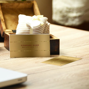 Simple Shiny Metallic Guld Struktur Visitkort