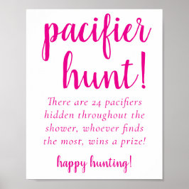 Simple Shock rosa Nappar Hunt | Magenta Party-spel Poster