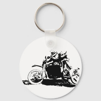 Simple Sidecarcross-design Nyckelring