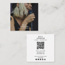 Simple Singer Musician Photo Social Media QR-kod