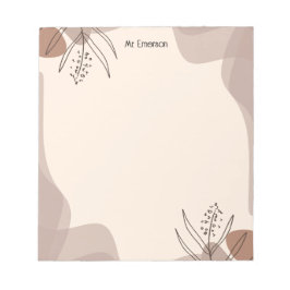 Simple Sketch Floral Notepad Anteckningsblock