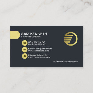 Simple Snyggt Guld Buttons Tab CEO Founder Visitkort