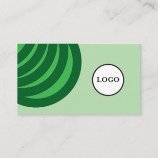 Simple Soft Green Black Stylish Business Card Visitkort