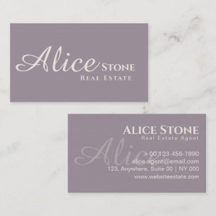 Simple Sophisticated Mauve Pastel Classic Visitkort