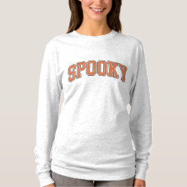 Simple Spooky Collegiate Halloween Långärmad T-S T Shirt