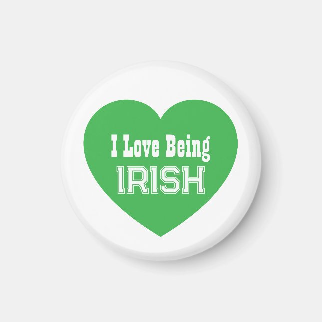 Simple St. Patrick's Day Grönt I Kärlek som är irl Magnet (Framsidan)