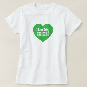 Simple St. Patrick's Day Grönt I Kärlek som är irl T Shirt