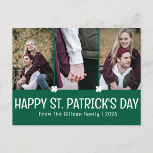 Simple St. patrick's day Shamrocks family 3 foto Helg Vykort