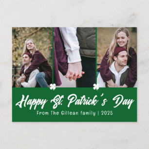 Simple St. patrick's day Shamrocks family 3 foto Helg Vykort