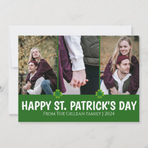 Simple St. patrick's day Shamrocks family 3 foto Julkort