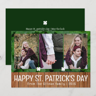 Simple St. patrick's day Shamrocks family 3 foto Julkort