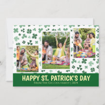 Simple St. patrick's day Shamrocks family photo