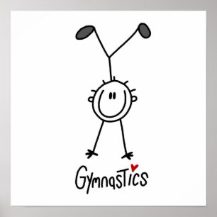Simple Stick figur Gymnast Poster