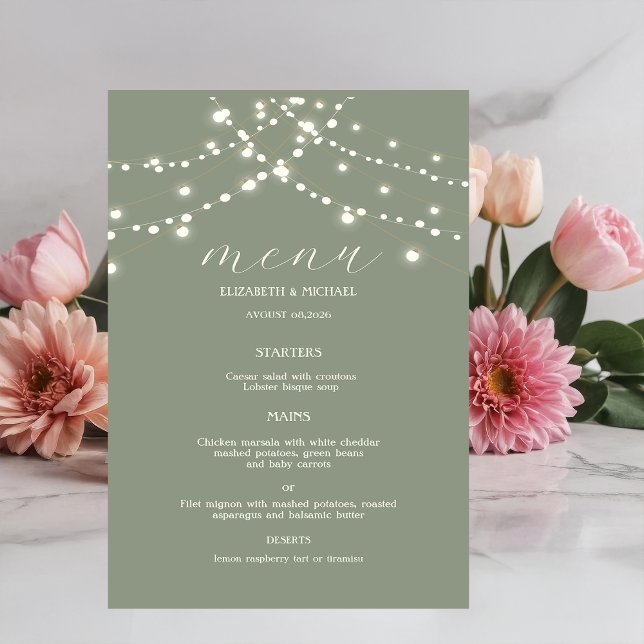 Simple String Lights Sage Green  (Skapare uppladdad)