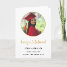 Simple Student Photo Guld White Studenten