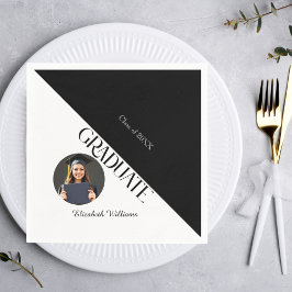 Simple Studenten Black and White Pappersservett