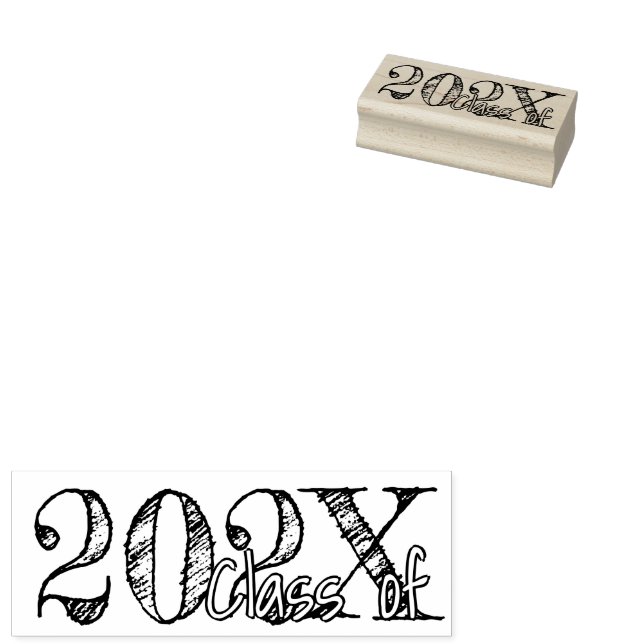 Simple Studenten | med Grad Year och Namn Space Stämpel (Stämplad)