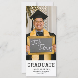 Simple Studenten Modern Snyggt Grad Party Photo Inbjudningar