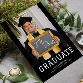 Simple Studenten Modern Snyggt Grad Party Photo Inbjudningar