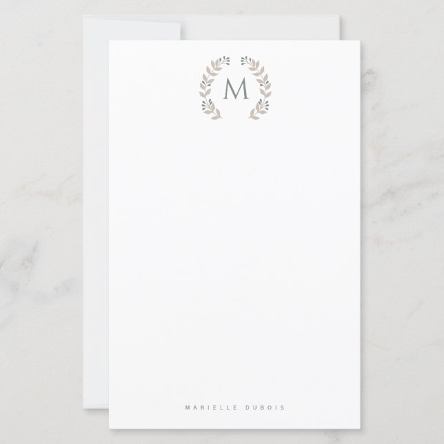 Simple Styled Monogram stationary (Framsida)