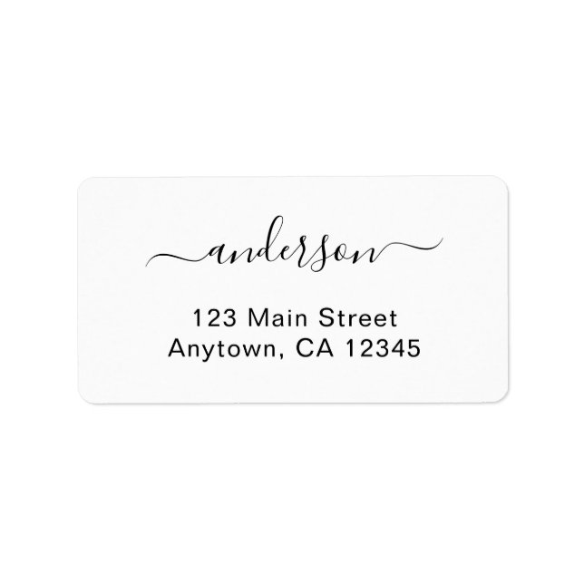Simple Stylish Custom Printed Address Stickers Adressetikett (Framsidan)