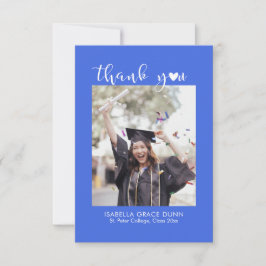 Simple Stylish Heart Calligraphy Script Graduation Tack Kort