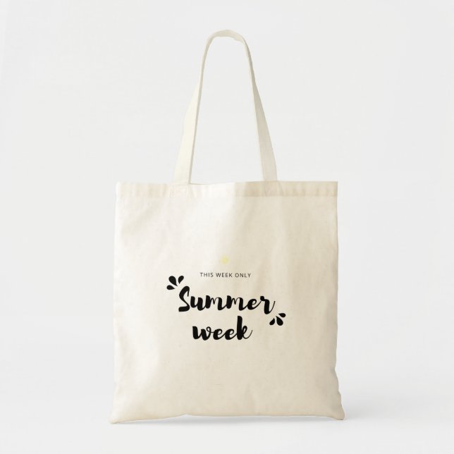Simple Summer Theme Tote Bag Tygkasse (Framsidan)