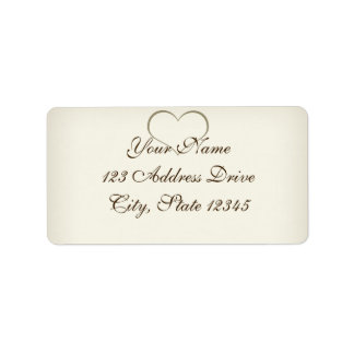 Simple Sweet Beige Adressetikett