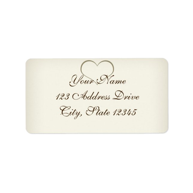 Simple Sweet Beige Adressetikett (Framsidan)