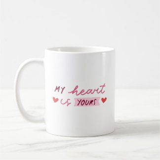 Simple Sweetest Romantic My Heart Is Yours Soft Kaffemugg