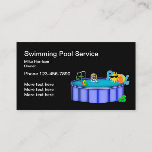 SImple Swimming Bassäng Services Visitkort