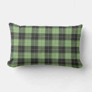 Simple tartan mönster på Ljust grönt Lumbarkudde