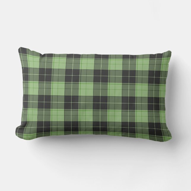 Simple tartan mönster på Ljust grönt Lumbarkudde (Framsida)
