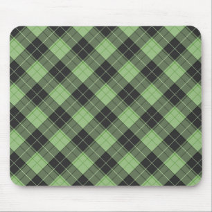 Simple tartan mönster på Ljust grönt Musmatta