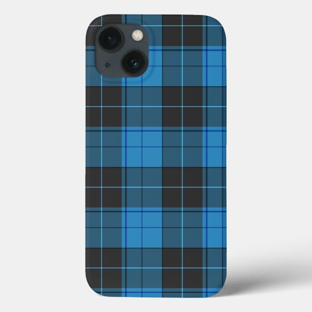 Simple tartan pattern in dark blue (Baksida)