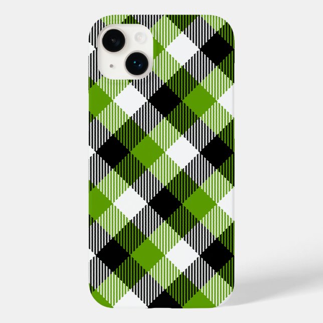 Simple Tartan Plaid Neon Grönt (Baksida)