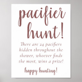 Simple Taupe Nappar Hunt | Desert Ro Shower Poster