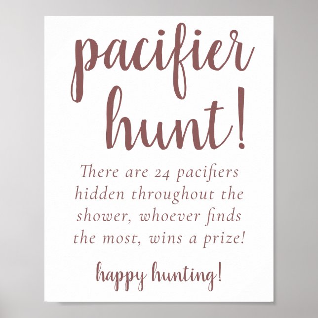 Simple Taupe Nappar Hunt | Desert Ro Shower Poster (Framsidan)