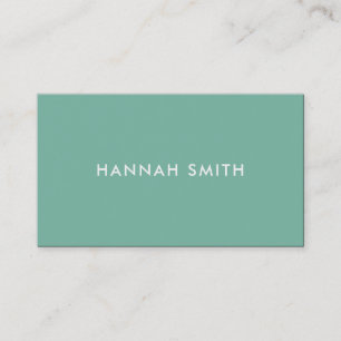 Simple Teal Modern Minimalist Visitkort