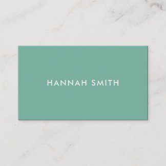 Simple Teal Modern Minimalist Visitkort